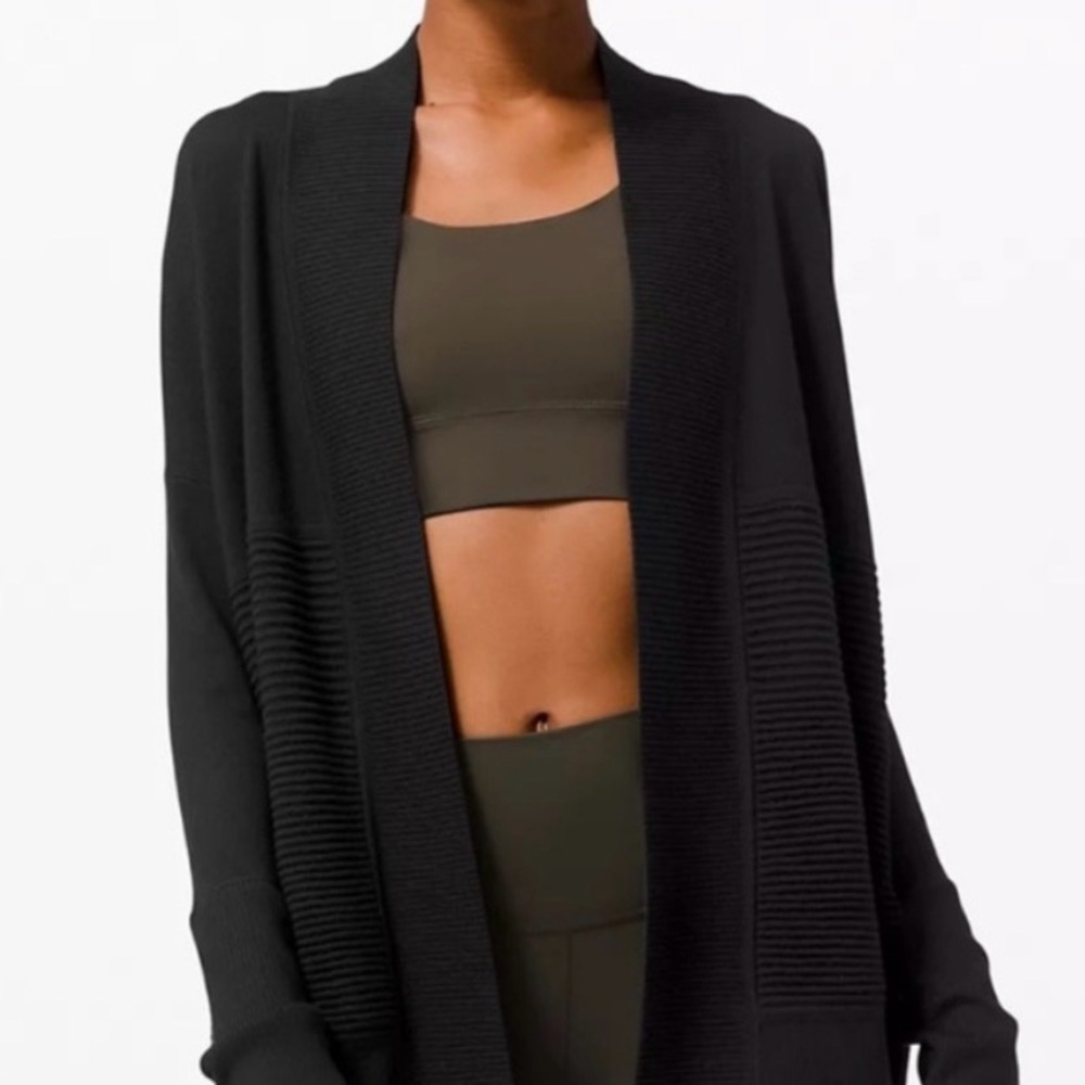Lululemon Black Cardigan Sweater